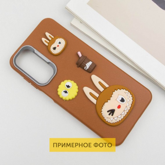 Чохол TPU Leather Toys для Xiaomi Redmi 12C / Poco C55 Labubu / Brown