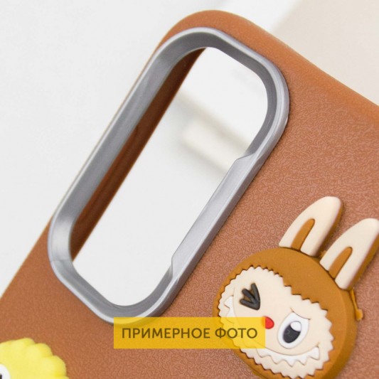 Чехол TPU Leather Toys для Xiaomi Redmi 12C / Poco C55 Labubu / Brown - изображение 5