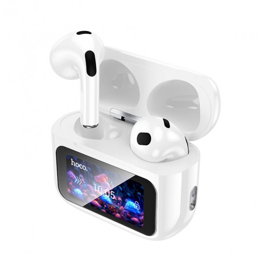 Беспроводные TWS наушники Hoco EW81 Elegant with Touch Screen ANC White - изображение 3