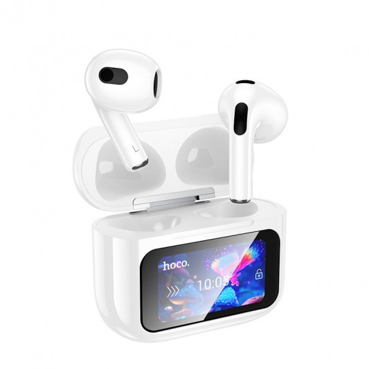 Беспроводные TWS наушники Hoco EW81 Elegant with Touch Screen ANC White - изображение 4