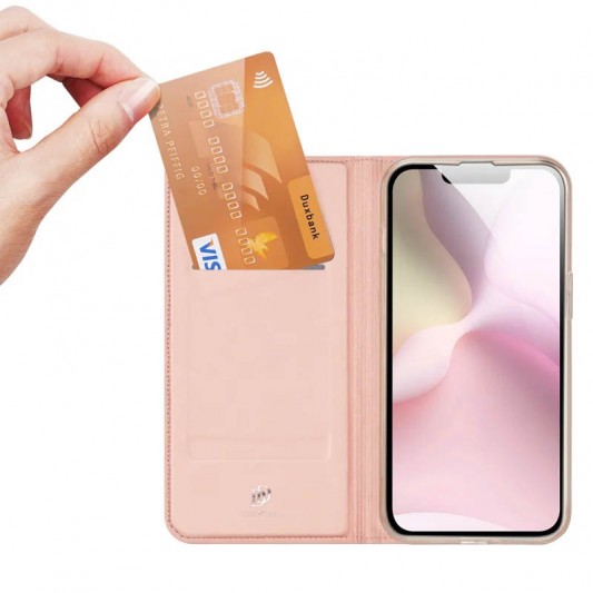 Чехол-книжка Dux Ducis с карманом для визиток для Apple iPhone 16e (6.1