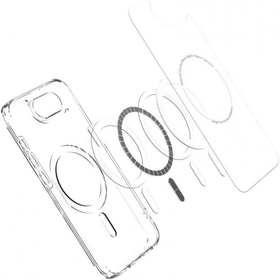 Чохол SGP Ultra Hybrid (MagFit) для Apple iPhone 16e (6.1") Прозорий