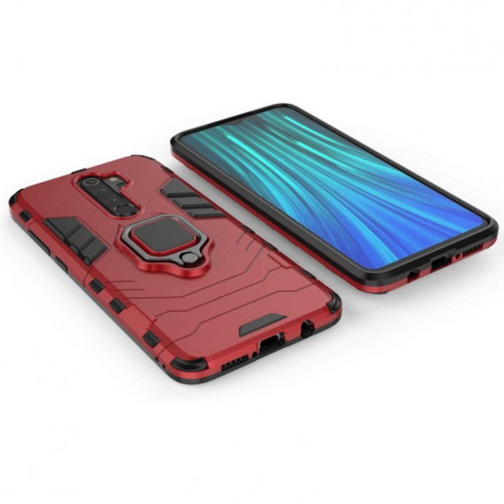 Ударостійкий чохол Transformer Ring for Magnet для Xiaomi Redmi Note 8 Pro Червоний / Dante Red