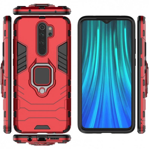 Ударостійкий чохол Transformer Ring for Magnet для Xiaomi Redmi Note 8 Pro Червоний / Dante Red