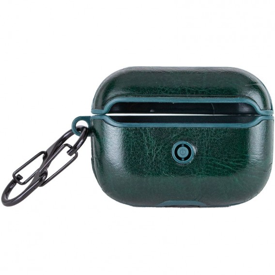 Шкіряний футляр Leather series для навушників AirPods Pro Зелений