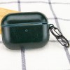 Шкіряний футляр Leather series для навушників AirPods Pro Зелений