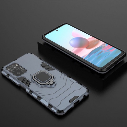 Ударостійкий чохол Transformer Ring for Magnet для Xiaomi Redmi Note 10 / Note 10s Сірий / Metal slate - зображення 1 