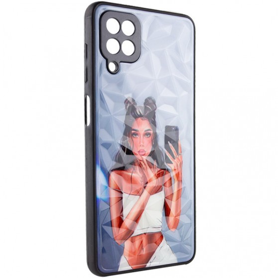 TPU+PC чехол Prisma Ladies для Samsung Galaxy A22 4G Black in White