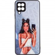 TPU+PC чохол Prisma Ladies для Samsung Galaxy A22 4G Black in White