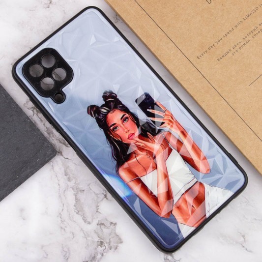 TPU+PC чохол Prisma Ladies для Samsung Galaxy A22 4G Black in White - зображення 3 
