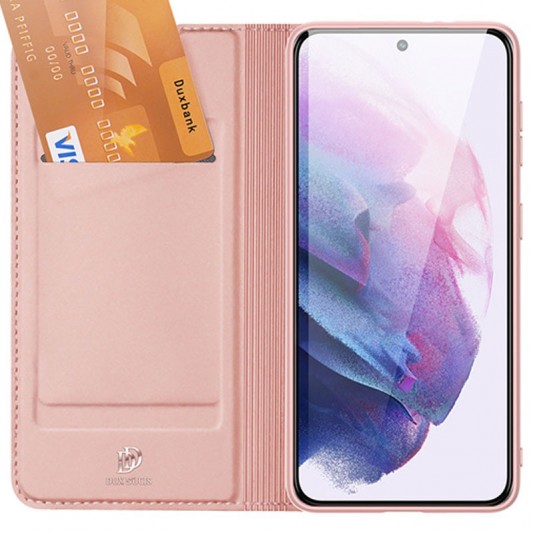 Чохол-книжка Dux Ducis з кишенею для візиток для Samsung Galaxy S22+ Rose Gold - зображення 1 