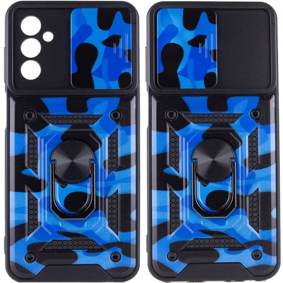 Ударостійкий чохол Camshield Serge Ring Camo для Samsung Galaxy M23 5G / M13 4G Синій / Army Blue
