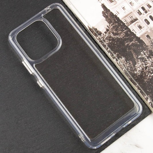 Чехол TPU+PC Clear 2.0 mm metal buttons для Xiaomi Redmi 12C Прозрачный - изображение 5