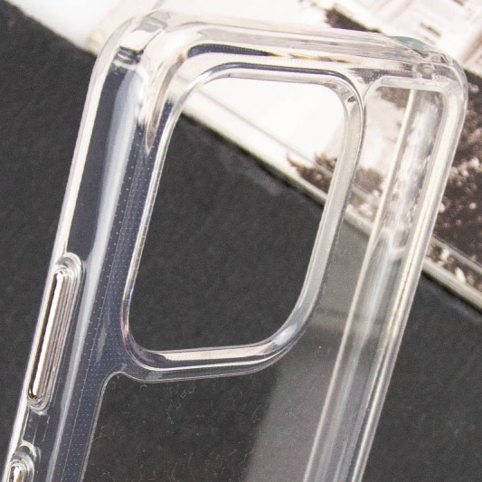 Чехол TPU+PC Clear 2.0 mm metal buttons для Xiaomi Redmi 12C Прозрачный - изображение 6