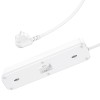 Удлинитель Hoco NS1 Aura PD20W (2USB/1Type-C/4xSocket) White