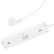 Подовжувач Hoco NS1 Aura PD20W (2USB/1Type-C/4xSocket) White