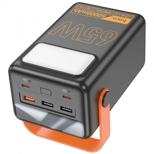 Портативний ЗП Power Bank Hoco J110A Powerful PD65W 60000 mAh Black - зображення 2 