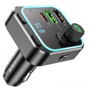 АЗУ FM модулятор Borofone BC53 Highway PD20W+QC3.0 (2USB-A/1C) Black