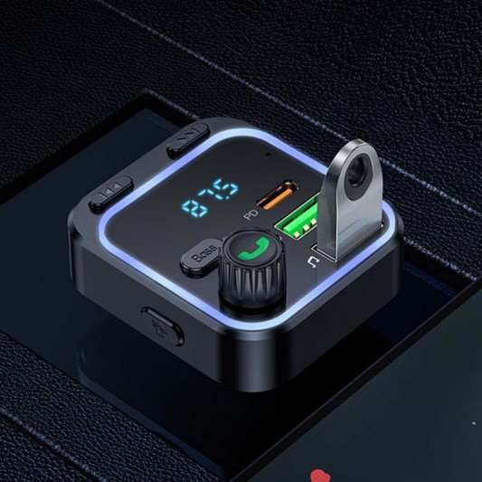 АЗУ FM модулятор Borofone BC53 Highway PD20W+QC3.0 (2USB-A/1C) Black - изображение 6
