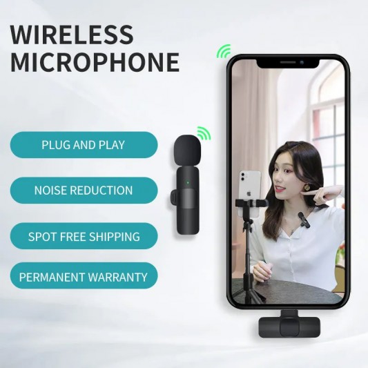 Микрофон петличный для телефона K9 Bluetooth 2in1 USB-C Black - изображение 5