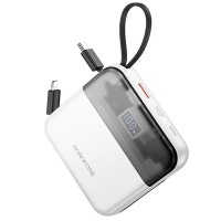 Портативний ЗП Power Bank BOROFONE BJ64 Distinct 22.5W+PD20W with cable 10000 mAh White
