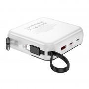 Портативное ЗУ Power Bank BOROFONE BJ64 Distinct 22.5W+PD20W with cable 10000 mAh White