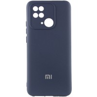 Чехол Silicone Cover Lakshmi Full Camera (AAA) with Logo для Xiaomi Redmi 10C Темно-синий / Midnight blue