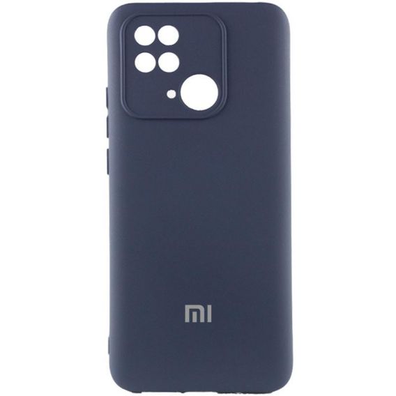 Чехол Silicone Cover Lakshmi Full Camera (AAA) with Logo для Xiaomi Redmi 10C Темно-синий / Midnight blue