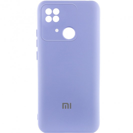Чохол Silicone Cover Lakshmi Full Camera (AAA) with Logo для Xiaomi Redmi 10C Бузковий / Dasheen