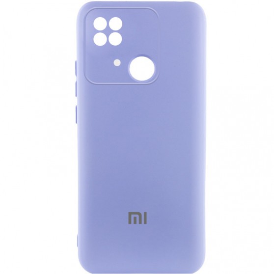 Чохол Silicone Cover Lakshmi Full Camera (AAA) with Logo для Xiaomi Redmi 10C Бузковий / Dasheen