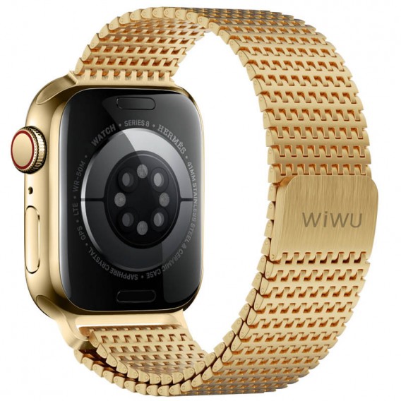 Ремінець WiWU Stainless steel для Apple Watch 38/40/41/42mm(ser.10) Gold