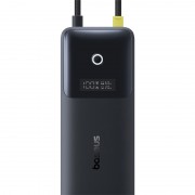 Переходник HUB Baseus OS Dual Fast Charging 6in1 (Type-C to HDMI4K@60Hz+2xUSB-A+3xUSB-C) (B0007090) Cosmic Black