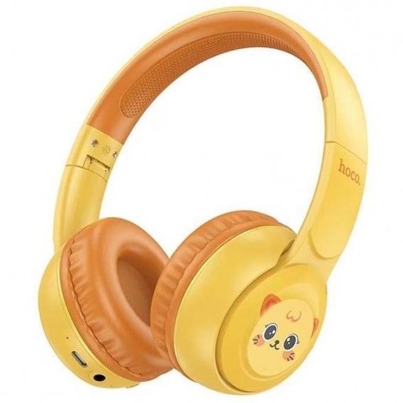 Накладні бездротові навушники Hoco W60 Rhyme for children Sun yellow