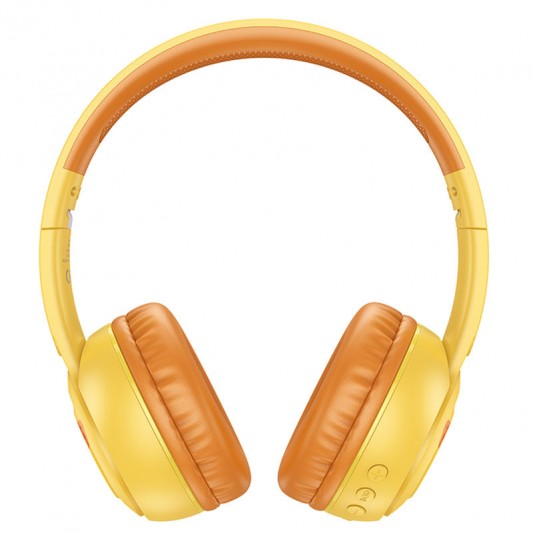 Накладные беспроводные наушники Hoco W60 Rhyme for children Sun yellow - изображение 2