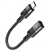 Перехідник Hoco U107 Type-C male to Lightning female (0.1m) Black