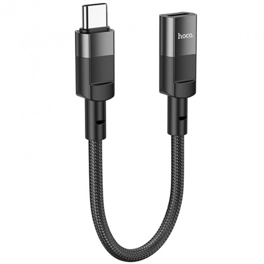 Переходник Hoco U107 Type-C male to Lightning female (0.1m) Black - изображение 2
