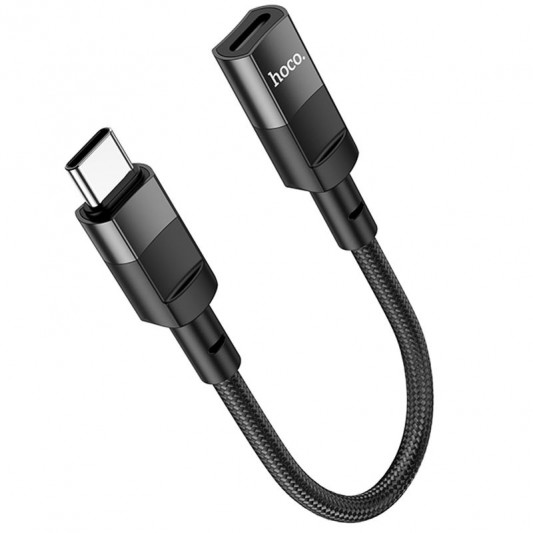 Переходник Hoco U107 Type-C male to Lightning female (0.1m) Black - изображение 3