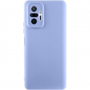 Чехол TPU GETMAN Liquid Silk Full Camera для Xiaomi Redmi Note 10 Pro / 10 Pro Max Сиреневый / Light purple