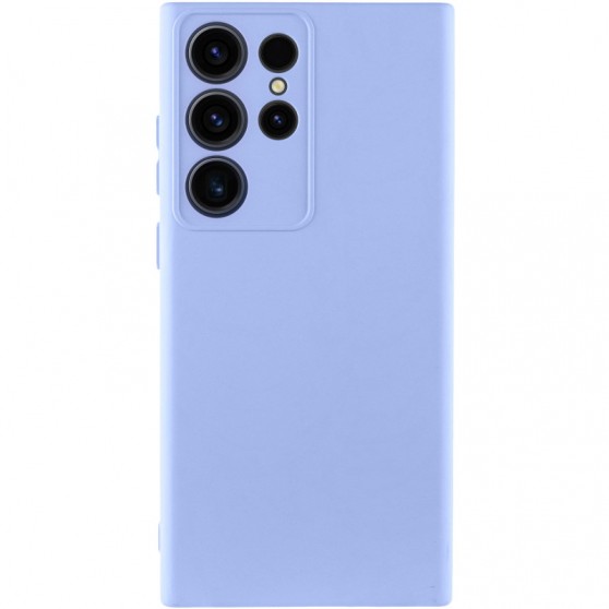 Чехол TPU GETMAN Liquid Silk Full Camera для Samsung Galaxy S23 Ultra Сиреневый / Light purple
