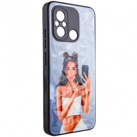 TPU+PC чохол Prisma Ladies для Xiaomi Redmi 12C / Poco C55 Black in White