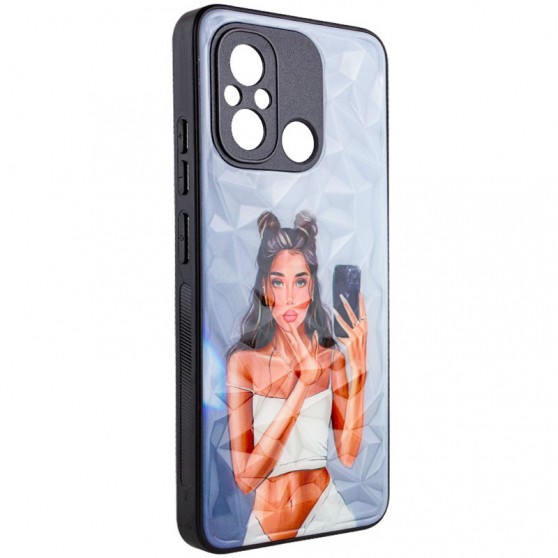 TPU+PC чехол Prisma Ladies для Xiaomi Redmi 12C / Poco C55 Black in White