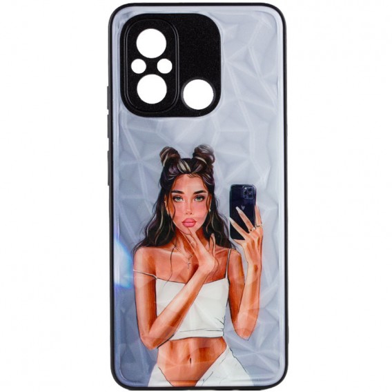 TPU+PC Чохол Prisma Ladies для Xiaomi Redmi 12C / Poco C55 Black/White