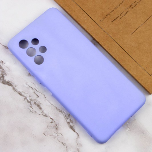 Чехол Silicone Cover Lakshmi Full Camera (AAA) для Samsung Galaxy A32 4G Сиреневый / Dasheen - изображение 3