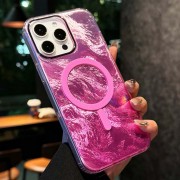 Чехол TPU Shiny Mountain (MagFit) для iPhone 16 Pro Max 6.9" Розовый