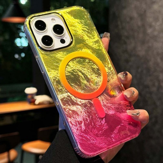 Alt описание: Чехол TPU Shiny Mountain (MagFit) для Apple iPhone 16 Pro Max (6.9 дюймов), прозрачный чехол с блестящим горным узором, обеспечивающий защиту и стильный внешний вид вашего устройства.