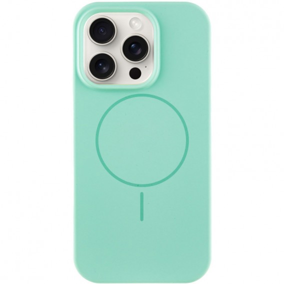 Чохол Silicone Case Full Protective (AA) NO LOGO with MagSafe для Apple iPhone 16 Pro Max (6.9") Зелений / Spearmint
