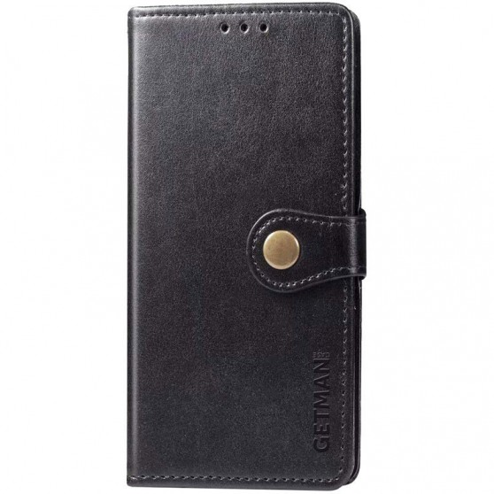 Шкіряний чохол-книжка GETMAN Gallant (PU) для Xiaomi Redmi 10C Чорний