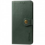 Шкіряний чохол-книжка GETMAN Gallant (PU) для Xiaomi Redmi 10C Зелений