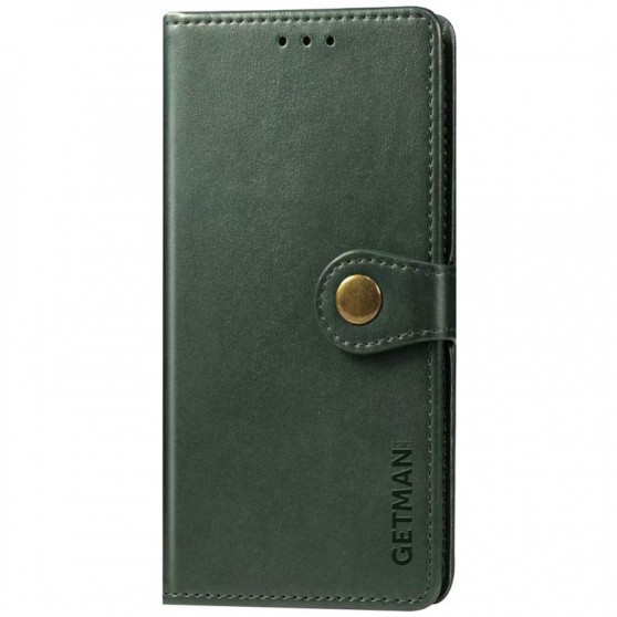 Шкіряний чохол-книжка GETMAN Gallant (PU) для Xiaomi Redmi 10C Зелений