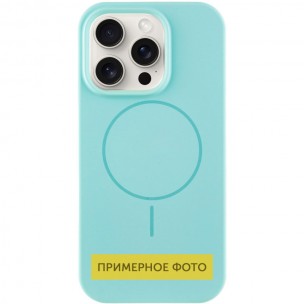 Чохол Silicone Case Full Protective (AA) NO LOGO with MagSafe для Apple iPhone 11 (6.1") Бірюзовий / Light Turquoise